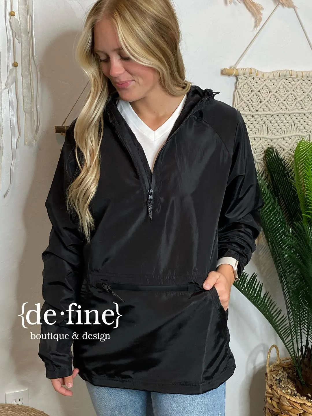 1/4 Zip Pullover in White Leopard, Black or White