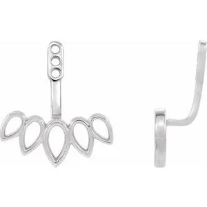 14K White Earring Jackets