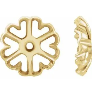 14K Yellow 4 mm ID Earring Jackets