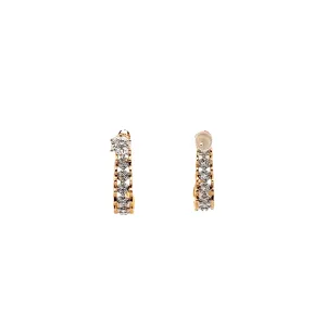 14k Yellow Gold .15ct G VS2 Round Diamond Jacket earrings