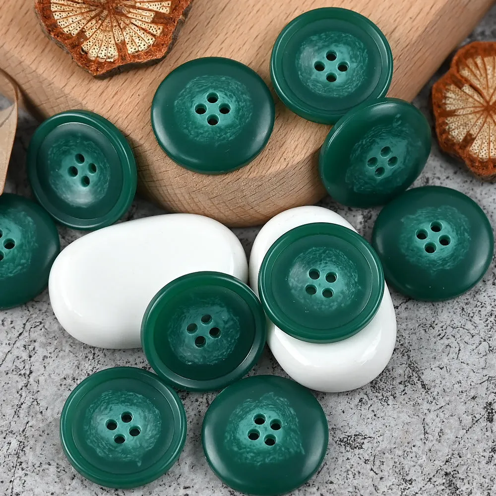 15-25mm Round 4 Hole Colorful Patterned Urea Buttons for Casual Suits Vests
