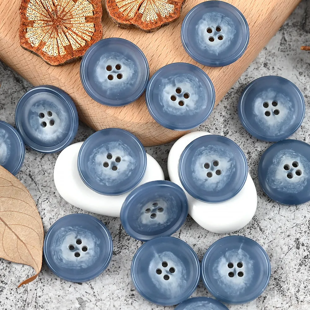 15-25mm Round 4 Hole Colorful Patterned Urea Buttons for Casual Suits Vests