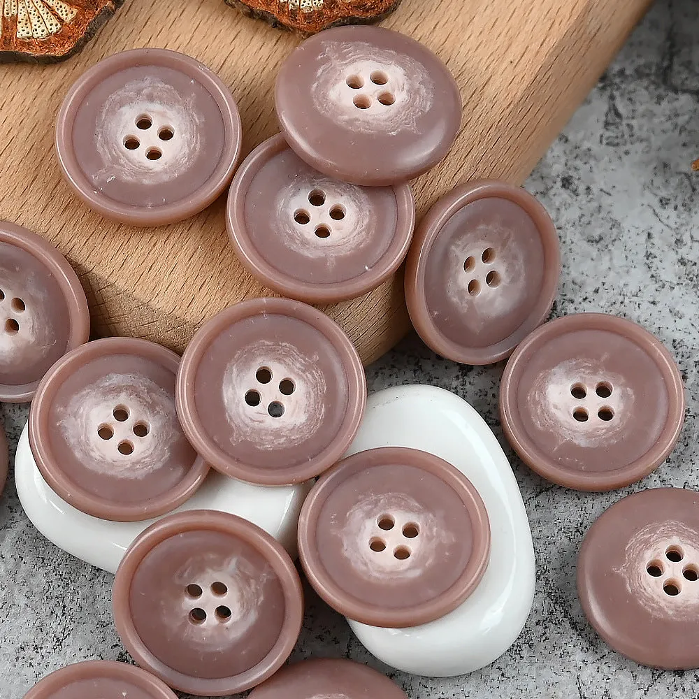 15-25mm Round 4 Hole Colorful Patterned Urea Buttons for Casual Suits Vests