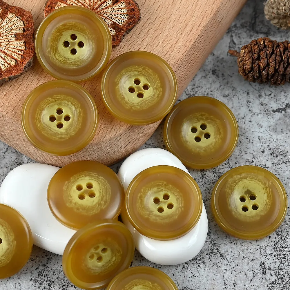 15-25mm Round 4 Hole Colorful Patterned Urea Buttons for Casual Suits Vests