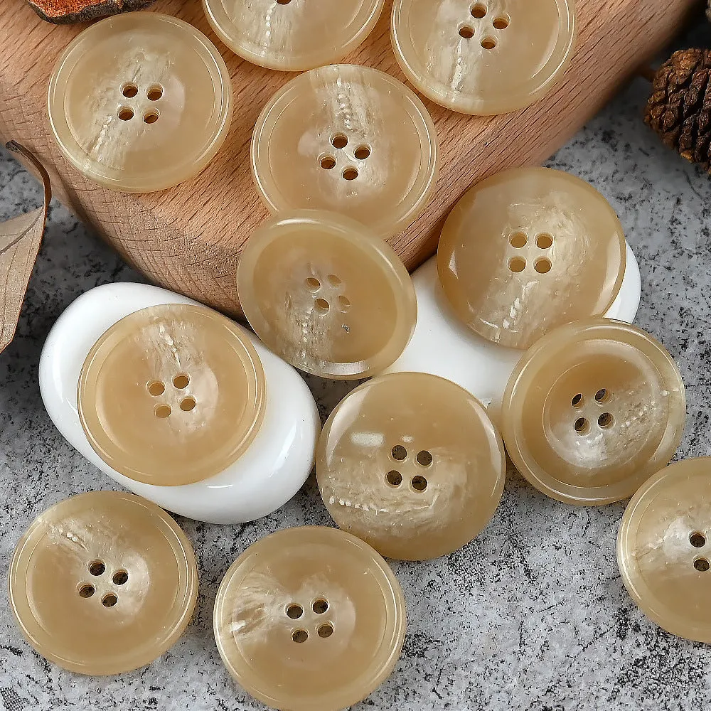 15-25mm Round 4 Hole Colorful Patterned Urea Buttons for Casual Suits Vests