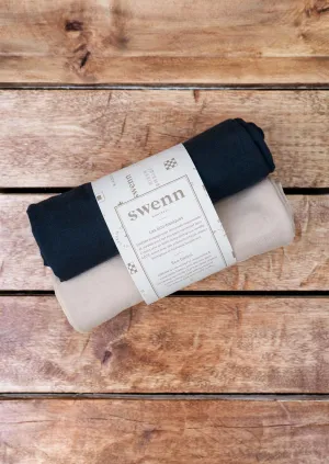 2 t-shirts noir - naturel