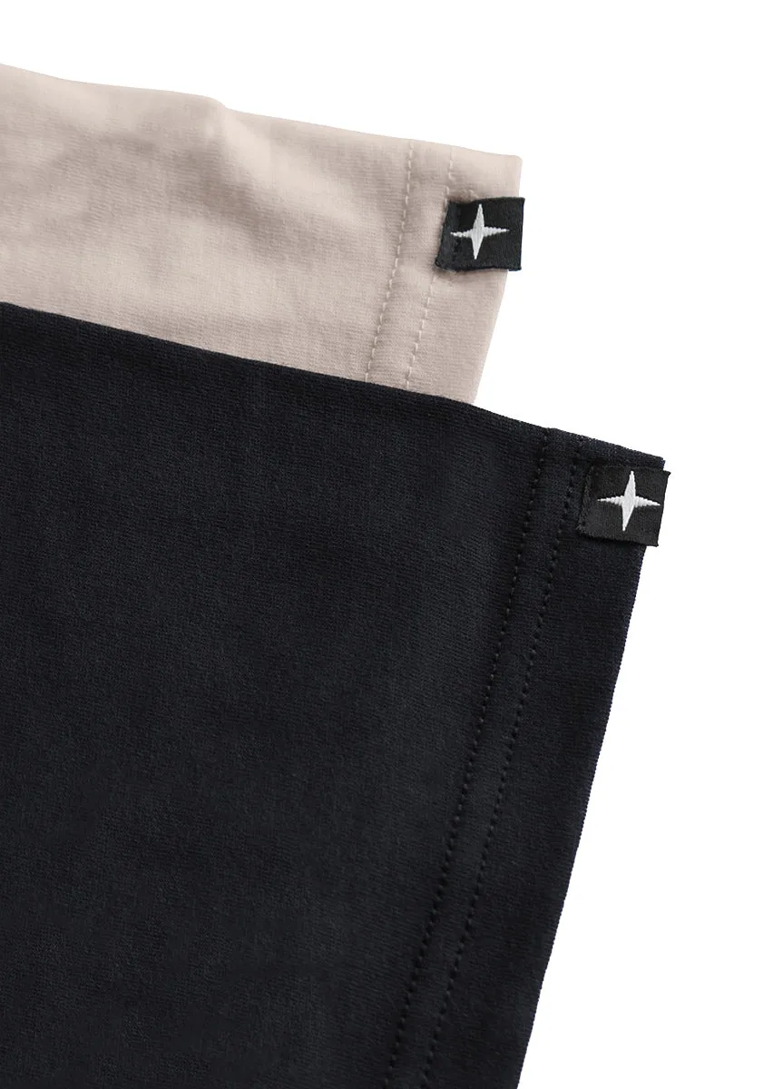2 t-shirts noir - naturel