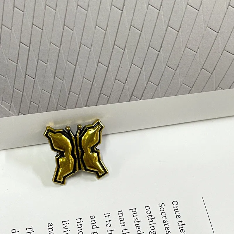 23mm Gold Silver Butterfly Metal Sewing Buttons for Sweaters Outerwear 50pcs