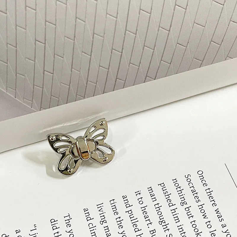 23mm Gold Silver Butterfly Metal Sewing Buttons for Sweaters Outerwear 50pcs