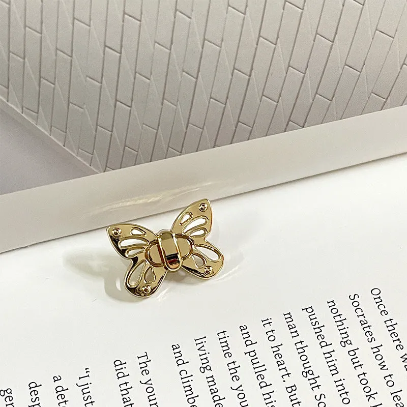 23mm Gold Silver Butterfly Metal Sewing Buttons for Sweaters Outerwear 50pcs