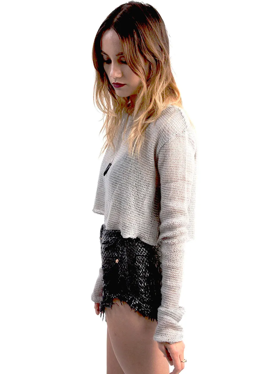 24HRS Mohair Off The Shoulder Sweater