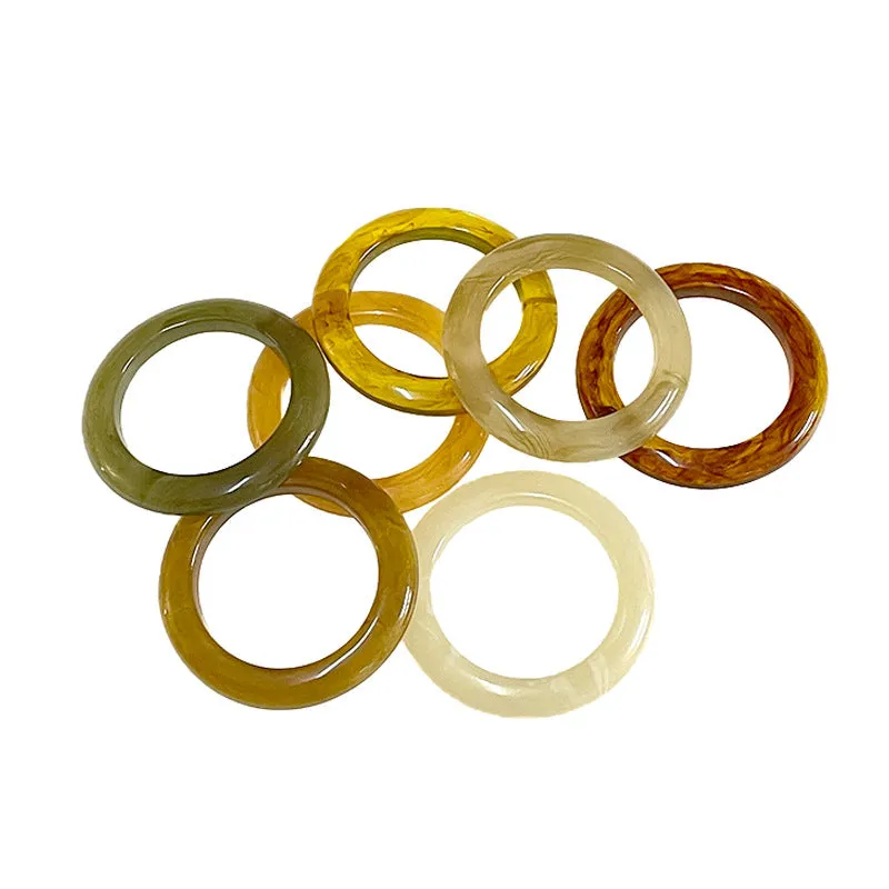25-50mm Inner Diameter Fashion Resin Ring Buttons for Coat Shoe Bag 98 Pack