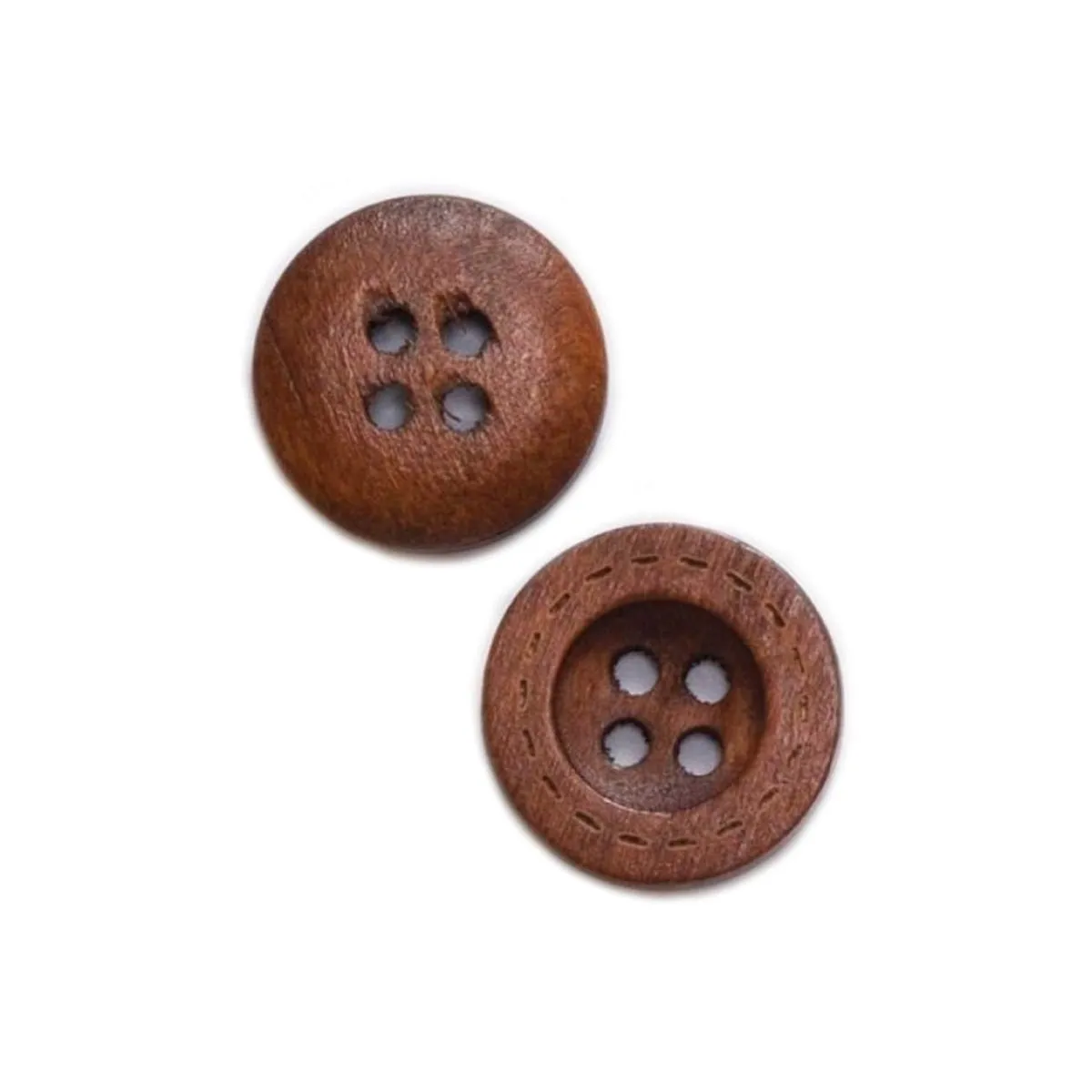 50pcs 13mm-18mm 4 Hole Wooden Buttons for Sewing Clothing Jacket Blazer Sweaters