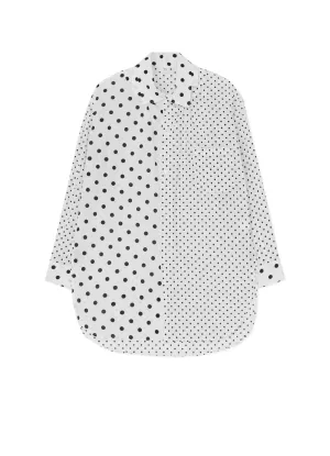 60/- COTTON LAWN DOT PRINT SQUARE COLLAR SHIRT