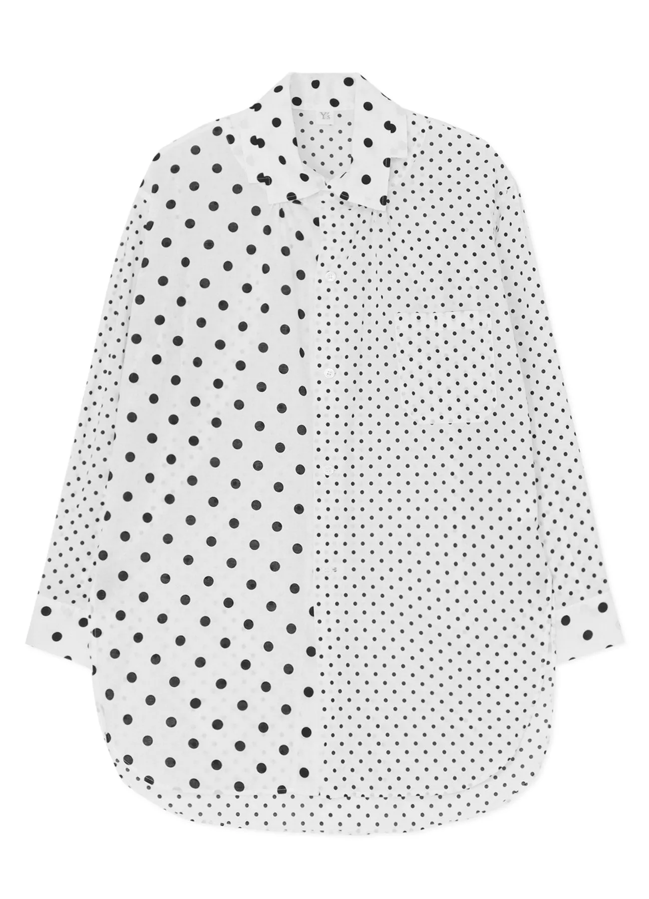 60/- COTTON LAWN DOT PRINT SQUARE COLLAR SHIRT