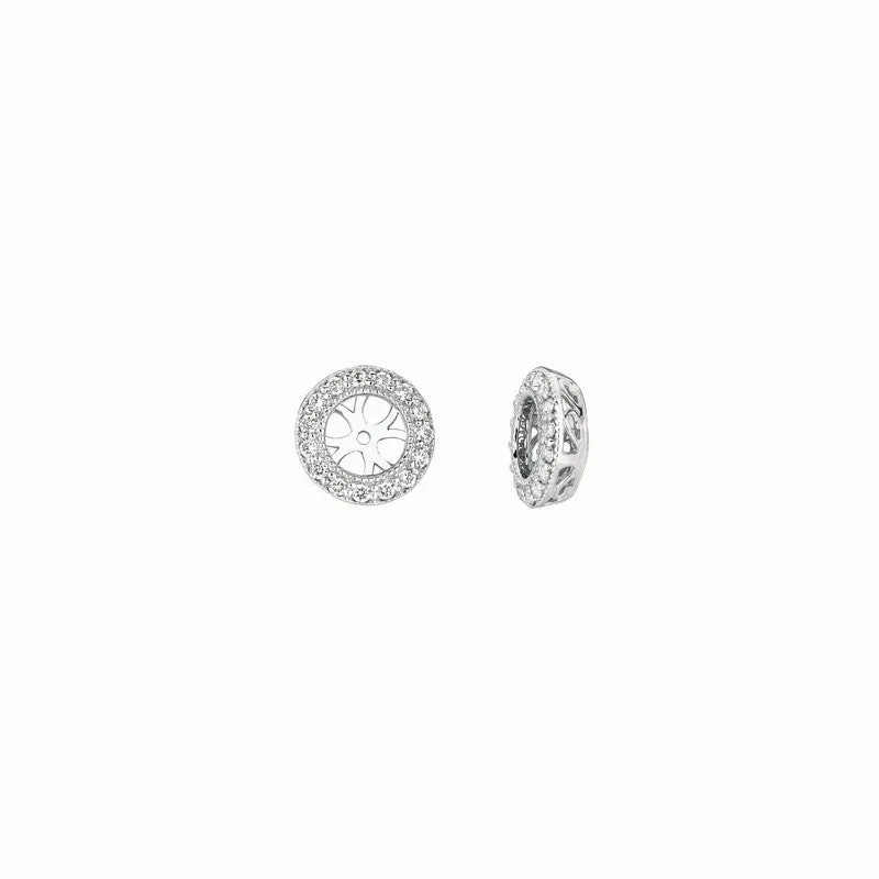 7MM DIAMOND EARRINGS JACKETS 14K GOLD (0.34 CTW)