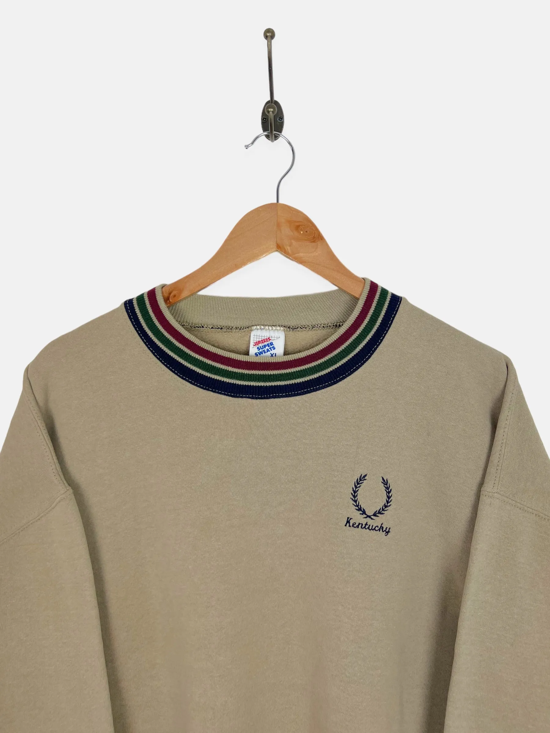 90's Kentucky USA Made Embroidered Vintage Sweatshirt Size L