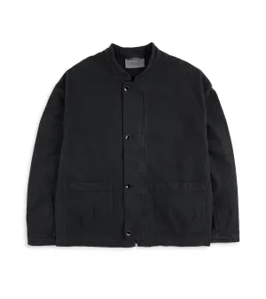 A Kind of Guise Jaspal Cotton Jacket: Washed Black