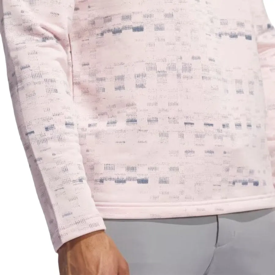 Adidas Core Printed Quarter Zip Pullover - Pink