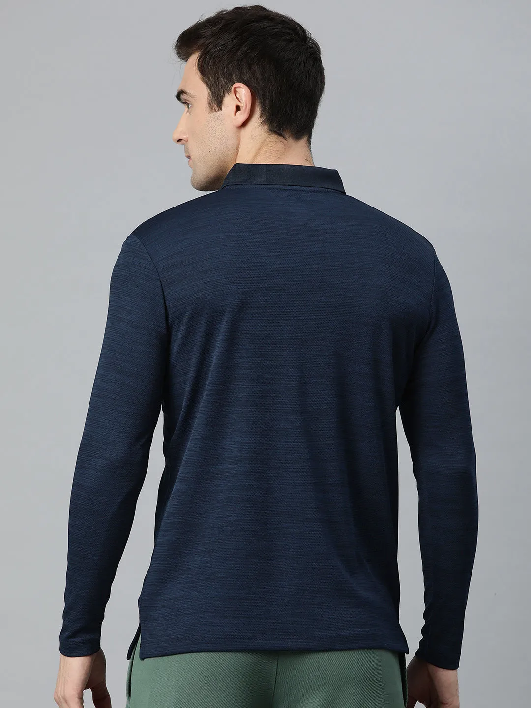 Alcis Men Graphic Printed Polo Collar Dry Tech Slim Fit T-shirt