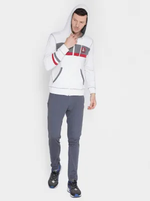 Alcis Mens Printed White Winter Jacket 145MJK218
