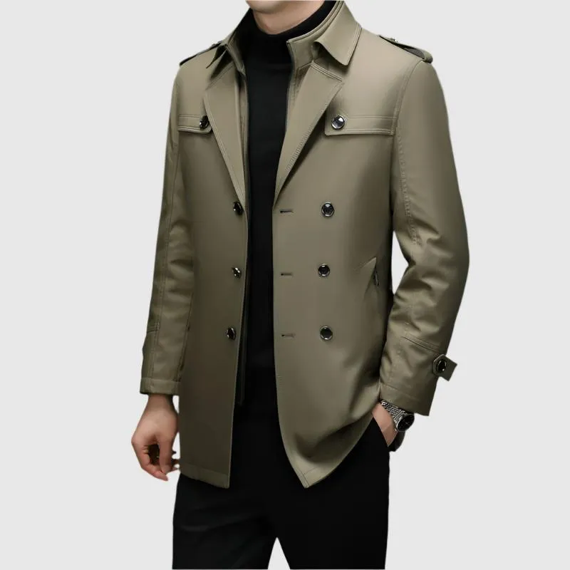 Alessandro Veneti Double Breasted Windbreaker