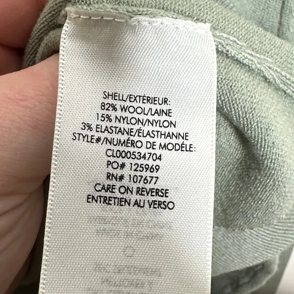 ALICE   OLIVIA  Luna Shrunken Cropped Crewneck Jumper In Sage Green {3Q46}