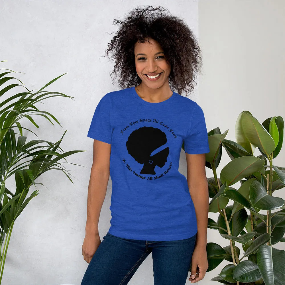 Ameeru Premium Afro Origins black text Short-Sleeve Unisex T-Shirt