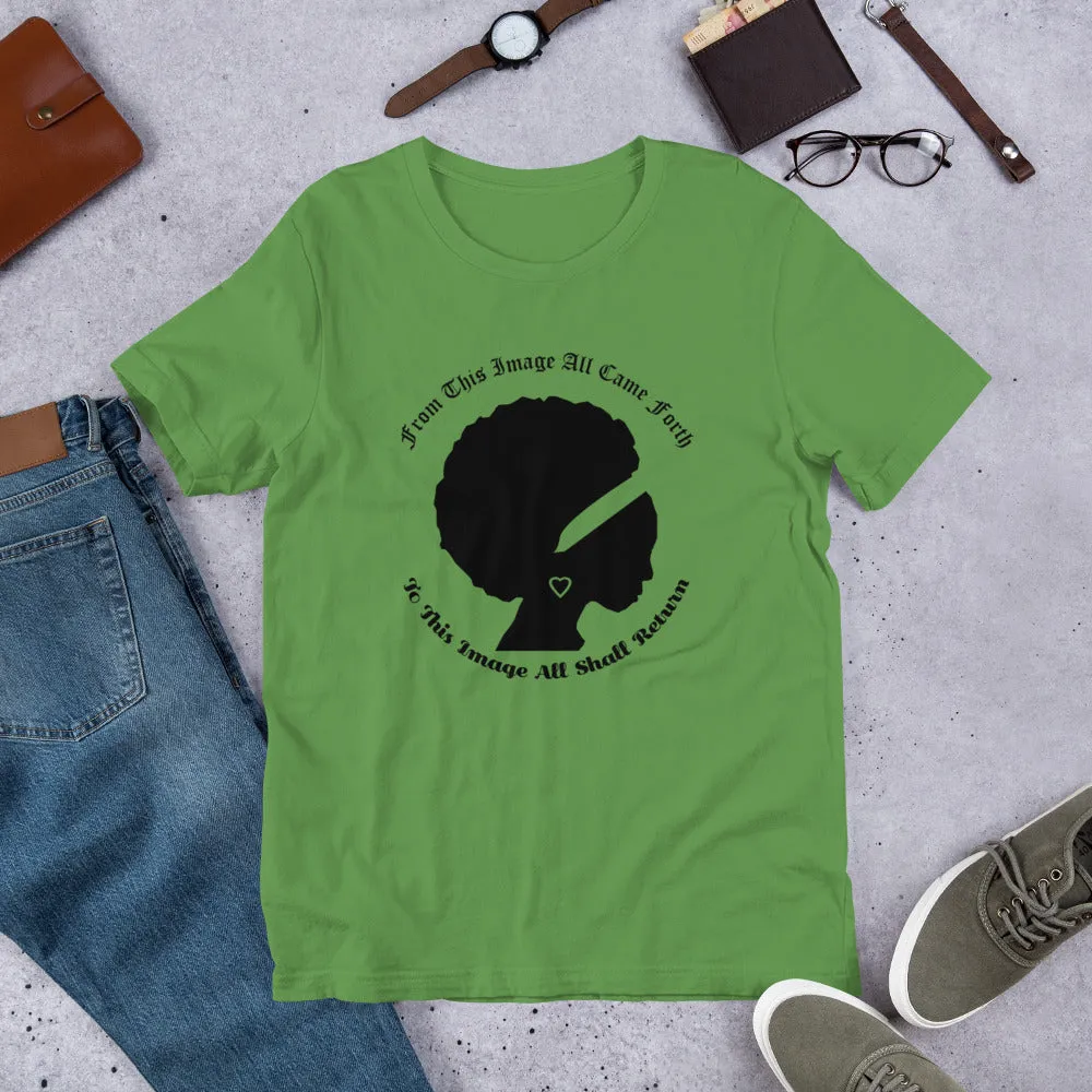 Ameeru Premium Afro Origins black text Short-Sleeve Unisex T-Shirt