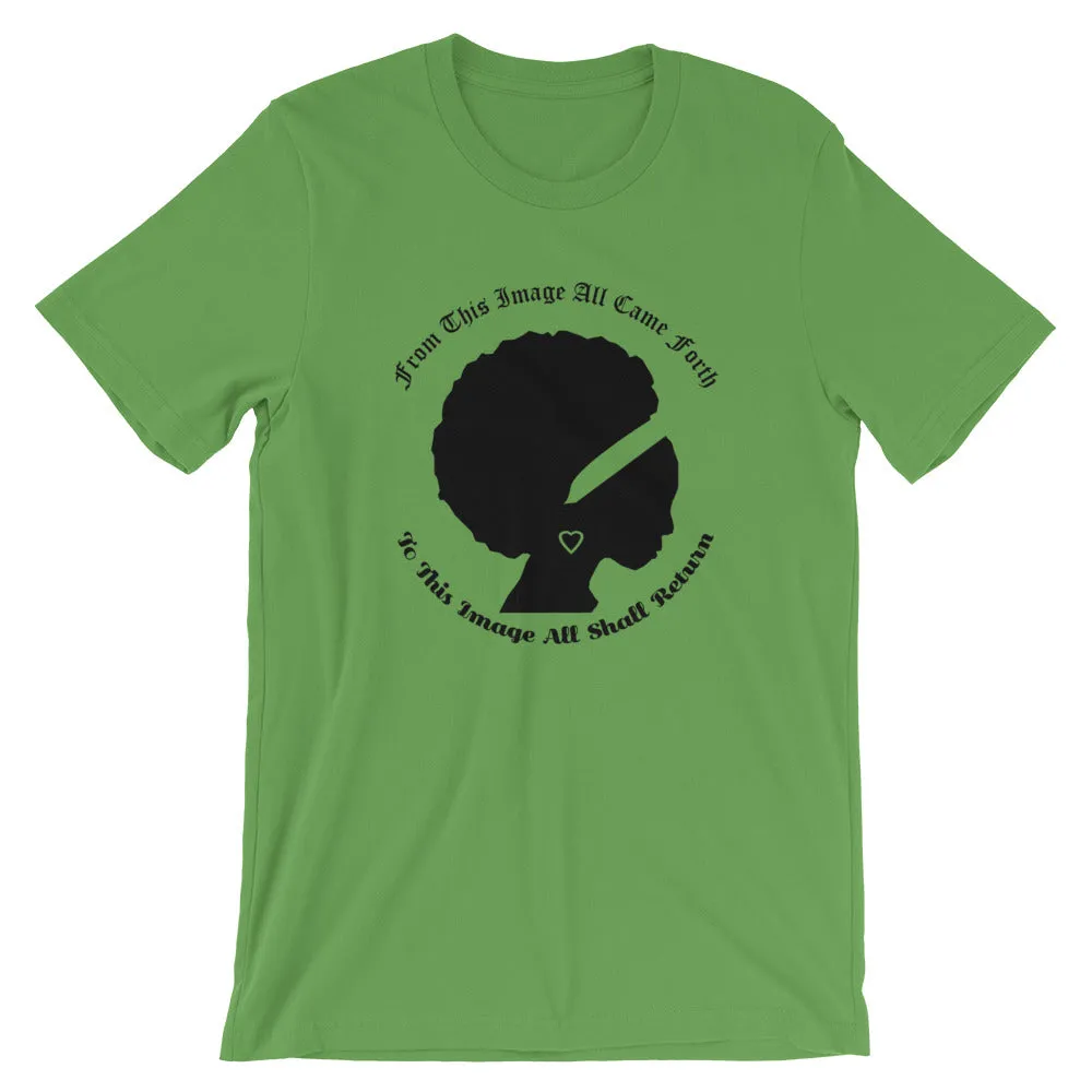 Ameeru Premium Afro Origins black text Short-Sleeve Unisex T-Shirt