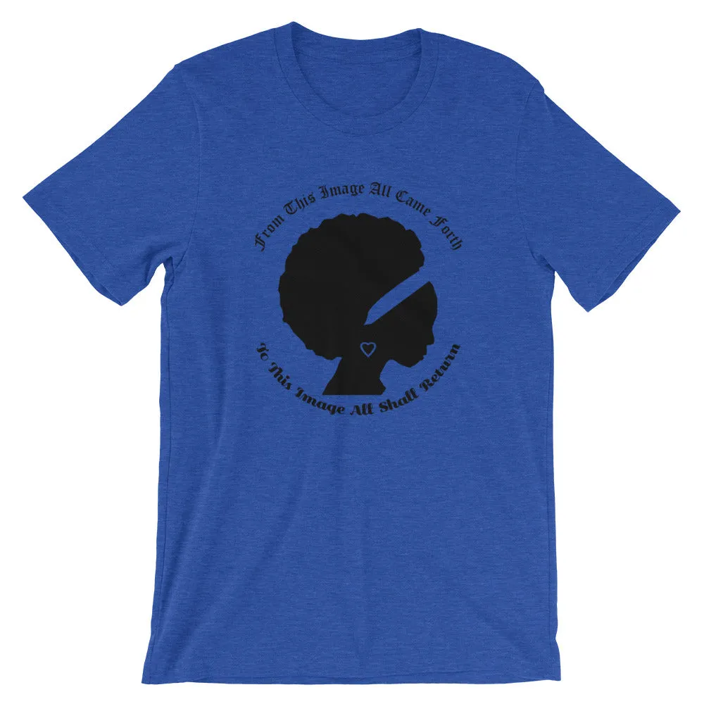 Ameeru Premium Afro Origins black text Short-Sleeve Unisex T-Shirt