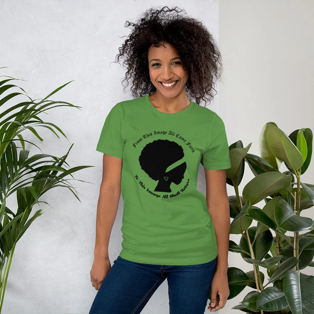 Ameeru Premium Afro Origins black text Short-Sleeve Unisex T-Shirt
