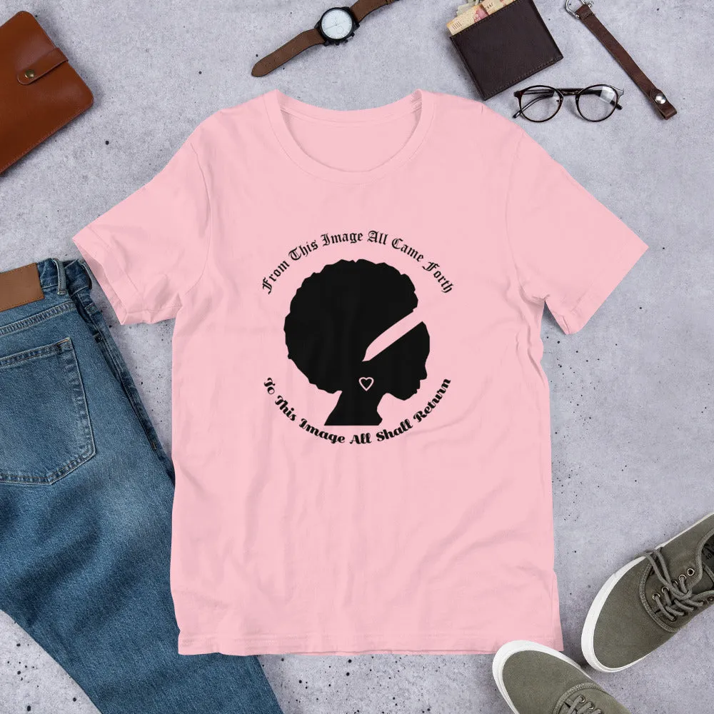 Ameeru Premium Afro Origins black text Short-Sleeve Unisex T-Shirt
