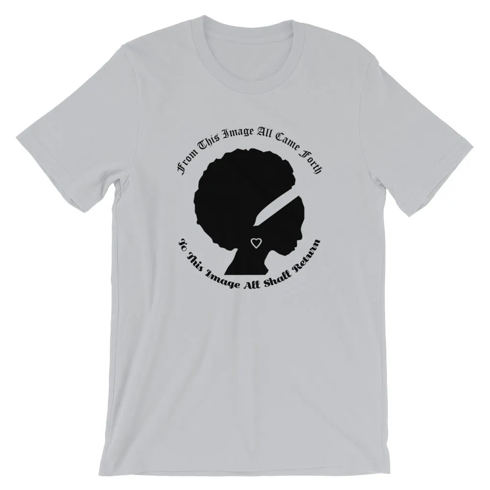 Ameeru Premium Afro Origins black text Short-Sleeve Unisex T-Shirt