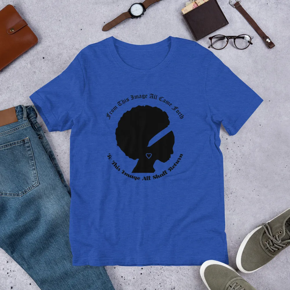 Ameeru Premium Afro Origins black text Short-Sleeve Unisex T-Shirt
