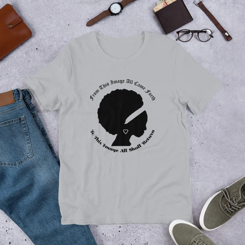 Ameeru Premium Afro Origins black text Short-Sleeve Unisex T-Shirt
