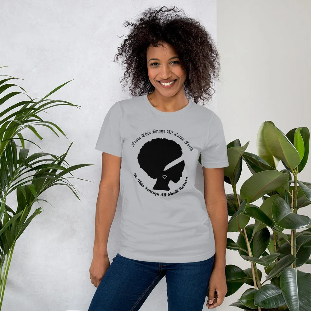 Ameeru Premium Afro Origins black text Short-Sleeve Unisex T-Shirt