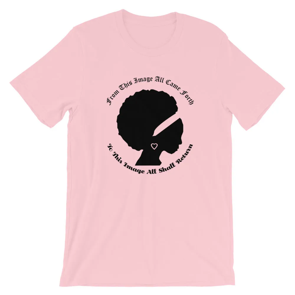 Ameeru Premium Afro Origins black text Short-Sleeve Unisex T-Shirt
