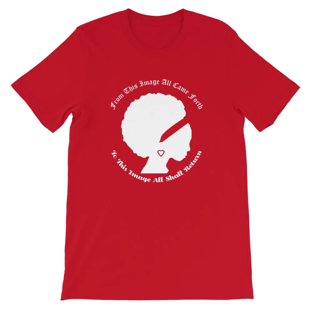 Ameeru Premium Afro Origins white text Short-Sleeve Unisex T-Shirt