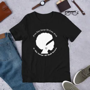 Ameeru Premium Afro Origins white text Short-Sleeve Unisex T-Shirt