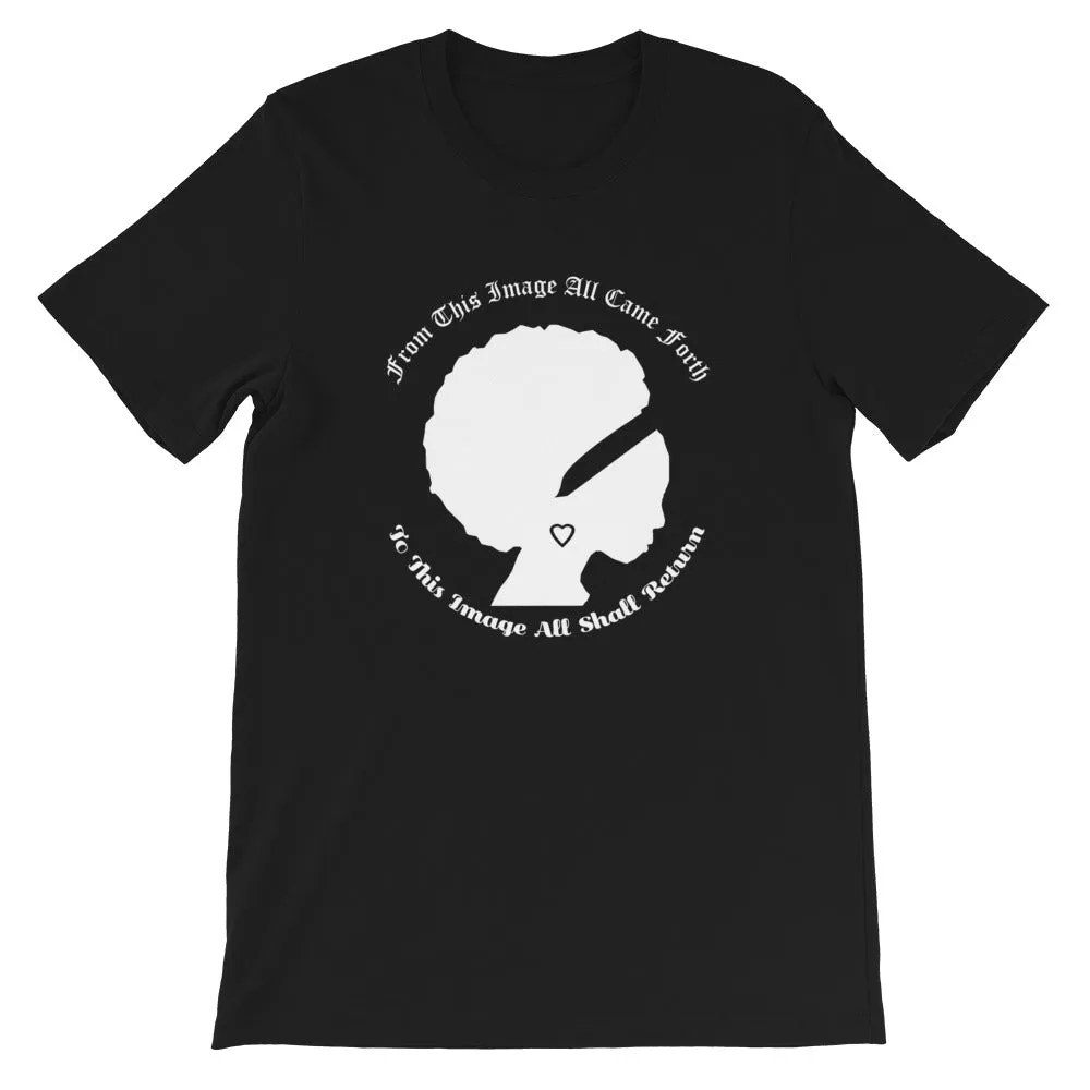 Ameeru Premium Afro Origins white text Short-Sleeve Unisex T-Shirt