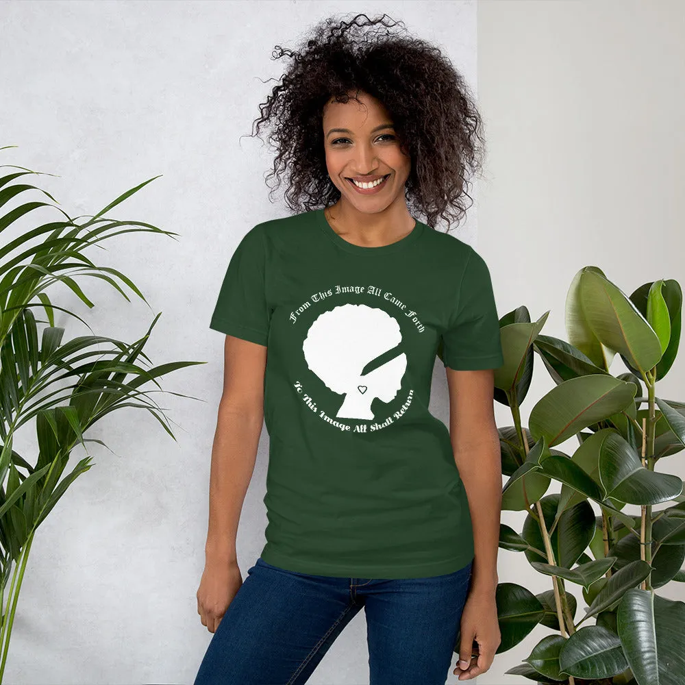 Ameeru Premium Afro Origins white text Short-Sleeve Unisex T-Shirt