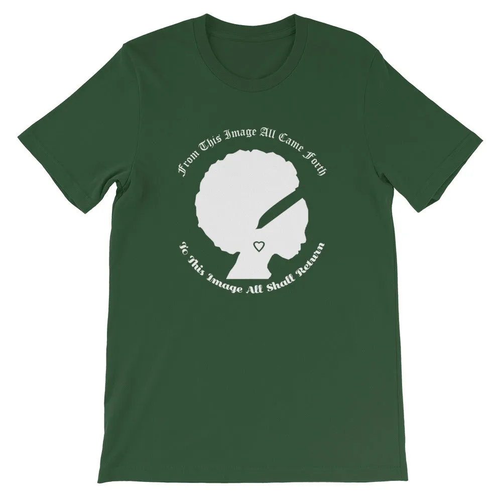 Ameeru Premium Afro Origins white text Short-Sleeve Unisex T-Shirt