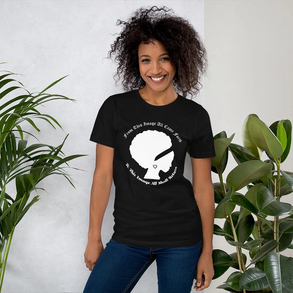 Ameeru Premium Afro Origins white text Short-Sleeve Unisex T-Shirt