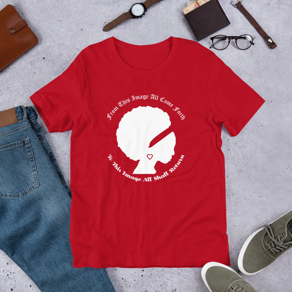 Ameeru Premium Afro Origins white text Short-Sleeve Unisex T-Shirt