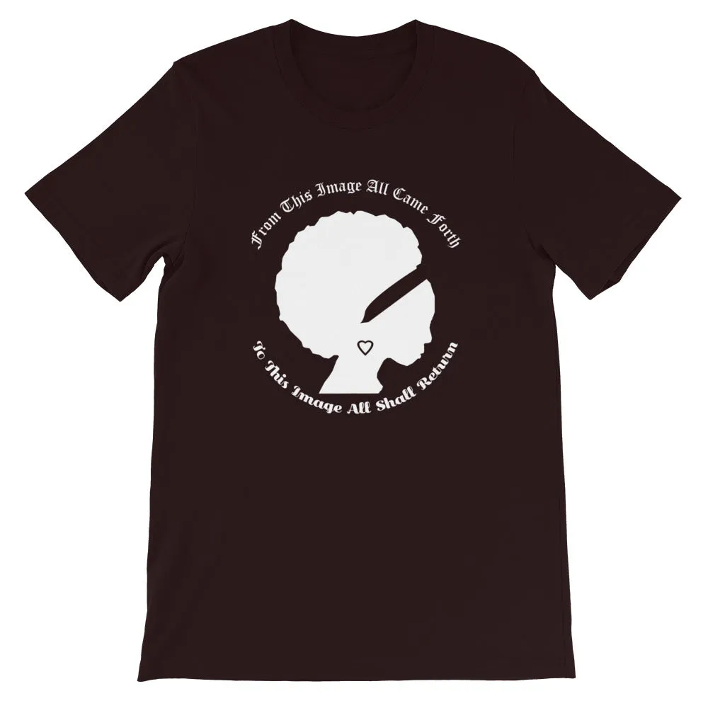Ameeru Premium Afro Origins white text Short-Sleeve Unisex T-Shirt