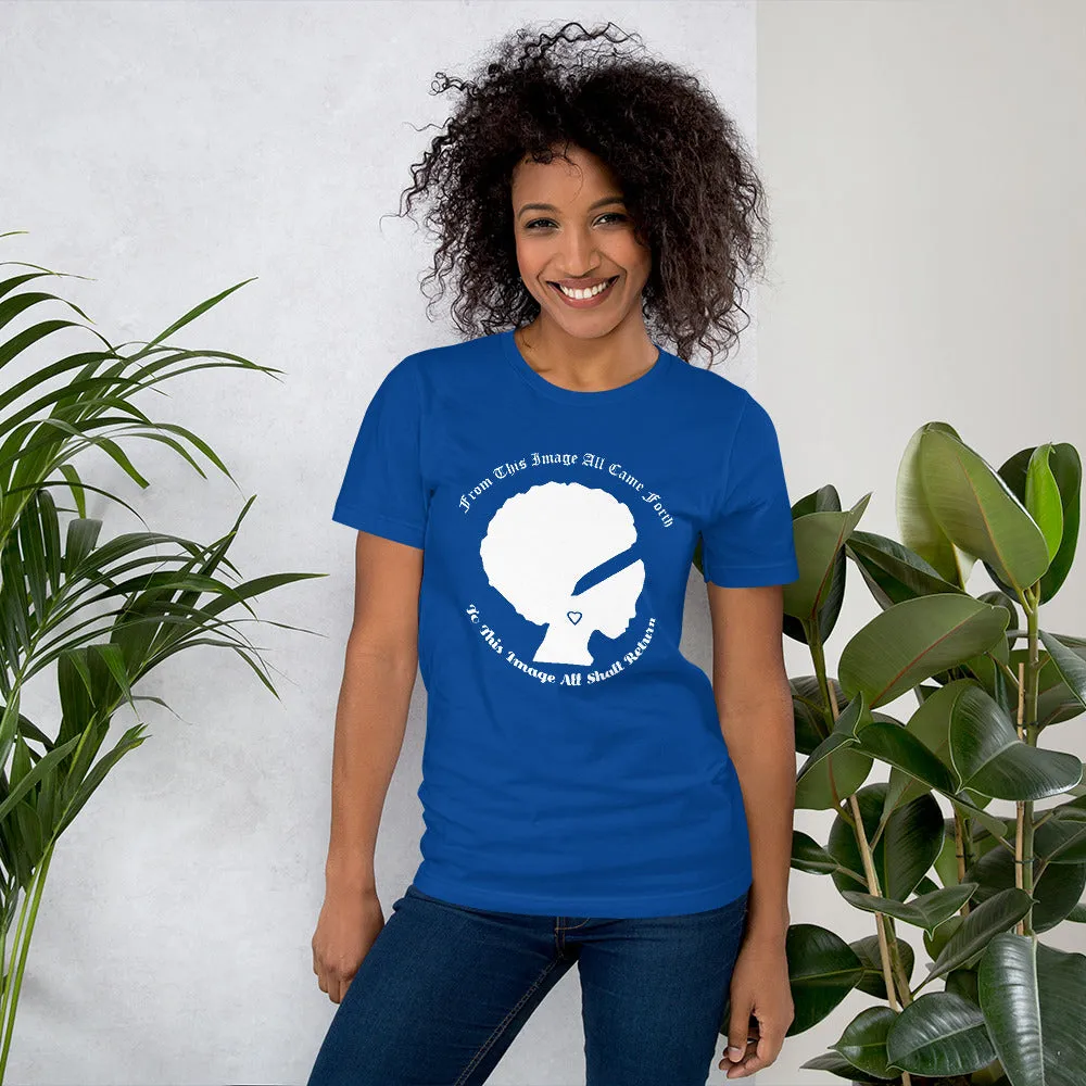 Ameeru Premium Afro Origins white text Short-Sleeve Unisex T-Shirt