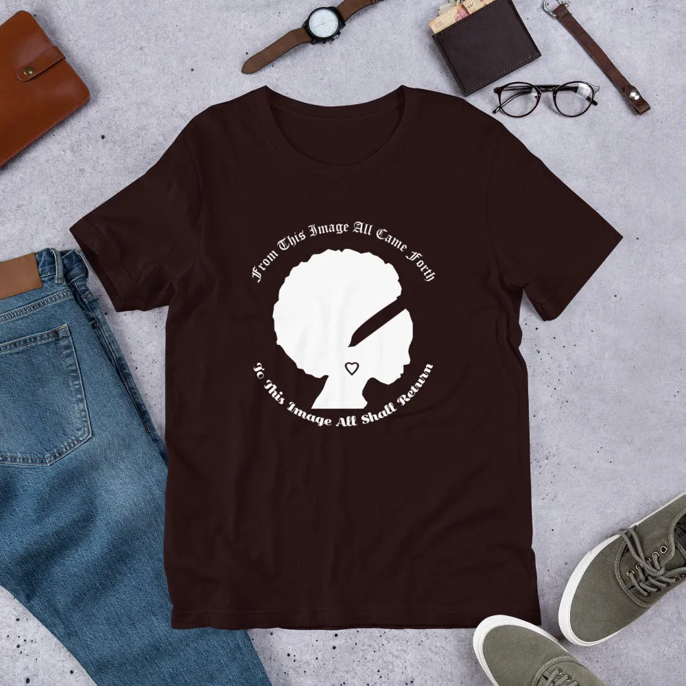 Ameeru Premium Afro Origins white text Short-Sleeve Unisex T-Shirt