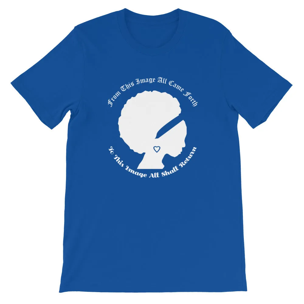 Ameeru Premium Afro Origins white text Short-Sleeve Unisex T-Shirt