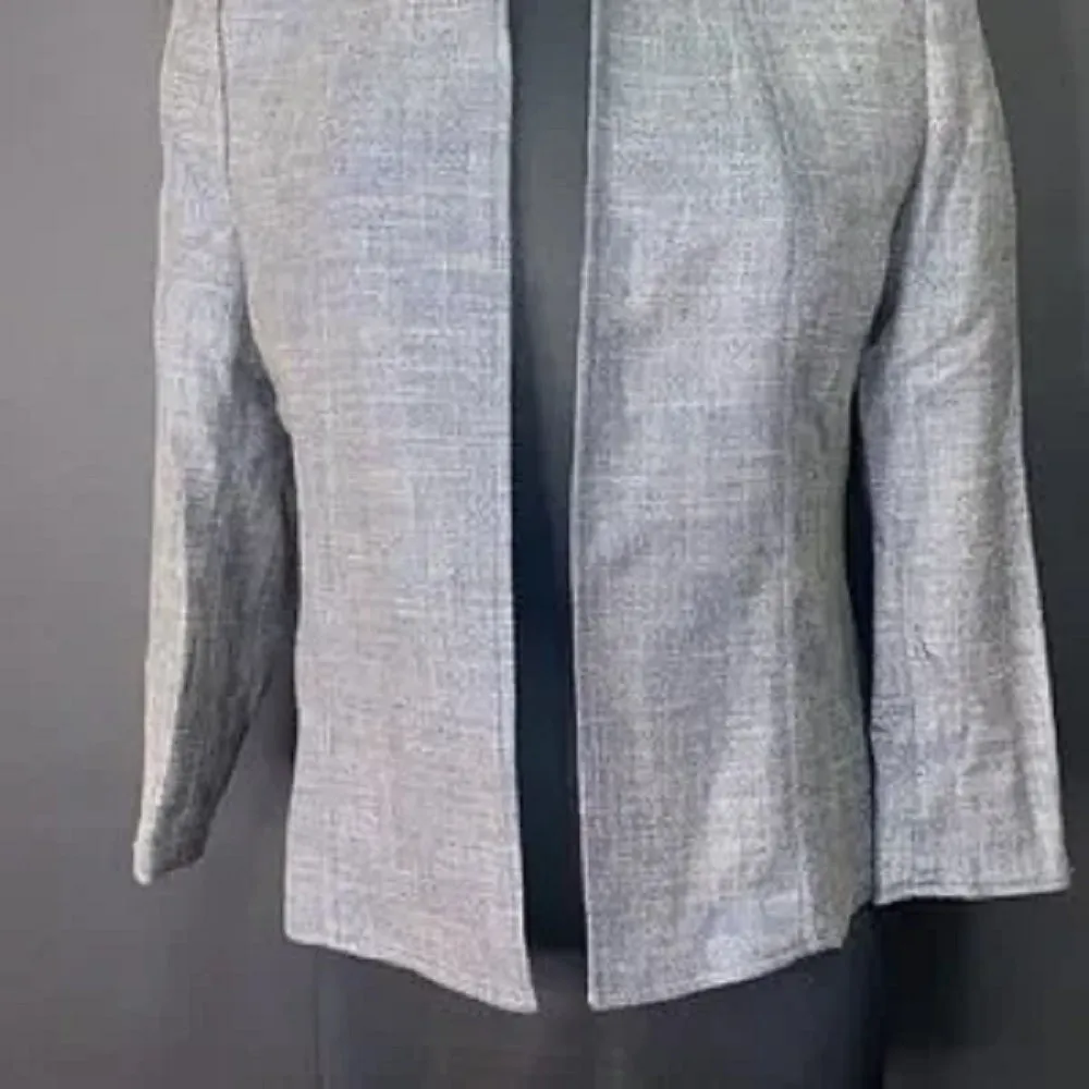 Anne Klein Tweed Stand Collar Crop Jacket, Size 6 - Brown